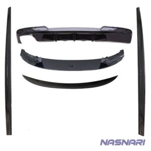 image of BMW 5 Series F10 M Sport 2010-2016 kit with Front-Splitter-Side-Skirt-Extensions-Rear-Diffuser-Boot-Spoiler