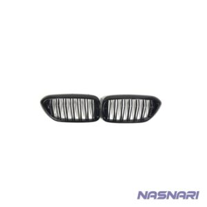 image of 5 Series G30 2017-2019 Gloss Black Double Slat Grilles