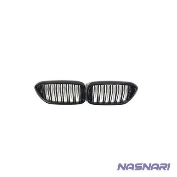 image of 5 Series G30 2017-2019 Gloss Black Double Slat Grilles