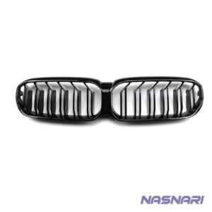 image of BMW 5 Series G30 LCI 2020-2023 Gloss Black Double Slat Grilles