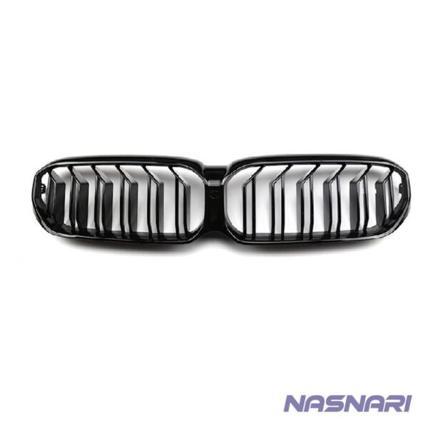 image of BMW 5 Series G30 LCI 2020-2023 Gloss Black Double Slat Grilles