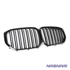 image of BMW X5 G05 2019-2022 Gloss Black Double Slat Grilles